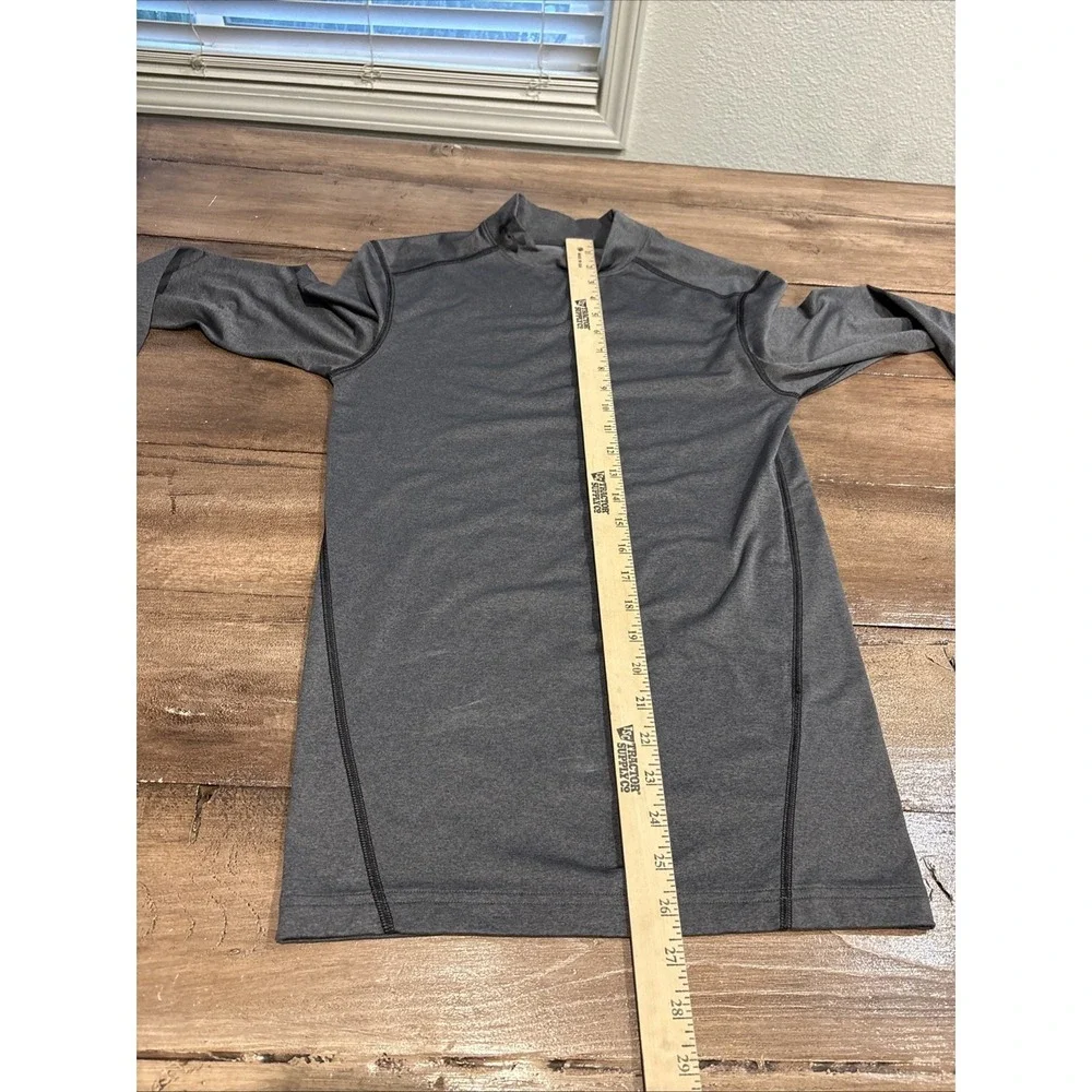Under‎ Armour Shirt Mens MGray ColdGear Compression Mock Long Sleeve Top